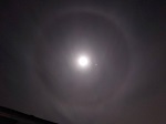 A halo around the moon, November 2023